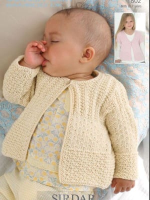 Sirdar 1802 Baby Textured Cardigans										