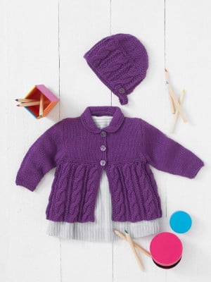 Sirdar 4937 Cabled Cardigan & Bonnet										