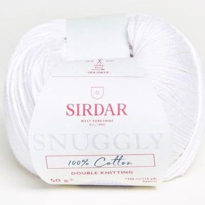 Sirdar Snuggly 100% Cotton										 - 762 White