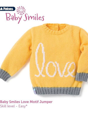 Patons Baby Smiles Love Motif Jumper										