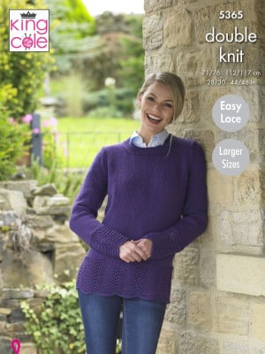 King Cole 5365 Lace Sweater and Cardigan										