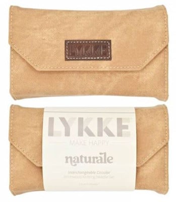 LYKKE Interchangeable Circular Needle Set 3.5in Tips Naturale Tan										 - Denim Effect