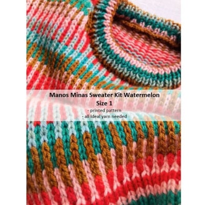 Manos Minas Sweater Watermelon Colourway										 - Size 1 (108.5cm/42.75in)