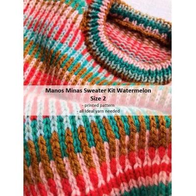 Manos Minas Sweater Watermelon Colourway										 - Size 2 (117cm/46in)