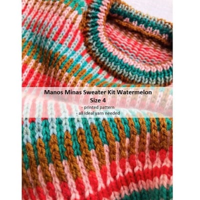 Manos Minas Sweater Watermelon Colourway										 - Size 4 (137cm/54in)