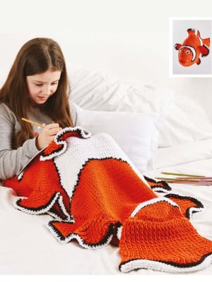 Patons Kai Clown Fish Tail Blanket										