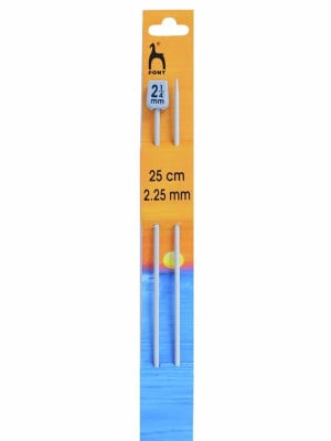 Pony Single Pointed Knitting Needles 10in (25cm)										 - US 1 (2.25mm)