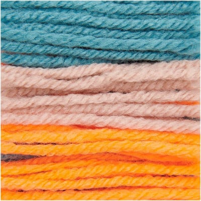 Rico Hooki Hooki Knotting Yarn Marbled 6.5cm										 - 100333 Turquoise