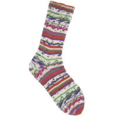 Rico Socks Neon Fair Isle 4 Ply										 - 002 Ethno