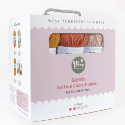 West Yorkshire Spinners Bambi Knitted Baby Blanket Yarn Kit										 - Bo Peep DK Yarn Kit