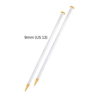 addiChampagner Single Pointed Knitting Needles 14in (35cm)										 - US 13 (9.0mm) Hollow With Champagne Tip