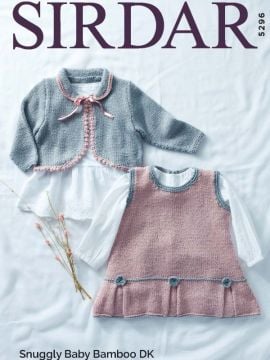 Sirdar 5296 Pinafore & Cropped Cardigan