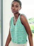 Model 13 - Moss Stitch and Eyelet Top