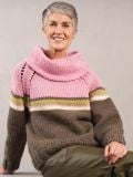 Canberra Jumper - Striped Cowl Neck