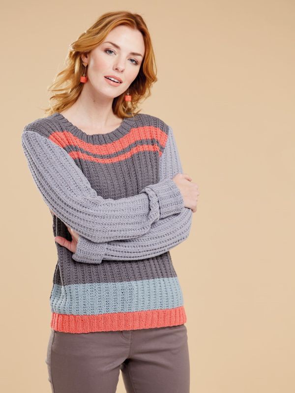 Colour Block Jumper - Sublime 6161 Round Neck Jumper